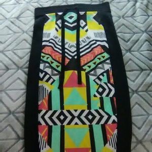 Abstract pencil skirt
